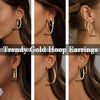 12 Pairs Gold Hoop Earrings Set for Women, Lightweight Hoop Jewelry - view 5