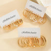 12 Pairs Gold Hoop Earrings Set for Women, Lightweight Hoop Jewelry - view 6