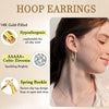 12 Pairs Gold Hoop Earrings Set for Women, Lightweight Hoop Jewelry - view 7