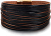 Leather Wrap Bracelets for Women Boho Layered Cuff Bangle with Multi layer Leather Cuff Daily wear Stackable Bangle Easy on off Western - Black-4