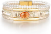 Leather Wrap Bracelets for Women Boho Layered Cuff Bangle with Multi layer Leather Cuff Daily wear Stackable Bangle Easy on off Western - Beige-3