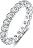 Moissanite Wedding Band for Women 3mm Full Eternity Ring 2.2 CT - main view