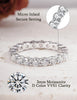 Moissanite Wedding Band for Women 3mm Full Eternity Ring 2.2 CT - view 2
