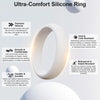 Women’s Silicone Engagement Rings, 5.5mm Wide 2.5mm Thick, Soft Comfort Fit Rubber Wedding Bands, Flexible Stackable Workout Rings for Gym, Work - view 2