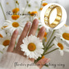 Daisy Fidget Ring for Anxiety Relief - 18K Gold Plated Spinner Band for Stress Relief, Stainless Steel Statement Flower Ring for Women, Thoughtful - view 3