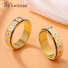 Daisy Fidget Ring for Anxiety Relief - 18K Gold Plated Spinner Band for Stress Relief, Stainless Steel Statement Flower Ring for Women, Thoughtful - view 6