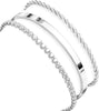 925 Sterling Silver Bracelets for Women Stack with Tennis Bangle Cuff Jewelry Set 14K Gold Plated Adjustable Bracelet Set for Wrist Essentials Women - Silver_Tennis Bracelet Set03