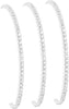 925 Sterling Silver Bracelets for Women Stack with Tennis Bangle Cuff Jewelry Set 14K Gold Plated Adjustable Bracelet Set for Wrist Essentials Women - Silver_2mm Tennis Bracelet 3 PCS
