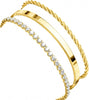 925 Sterling Silver Bracelets for Women Stack with Tennis Bangle Cuff Jewelry Set 14K Gold Plated Adjustable Bracelet Set for Wrist Essentials Women - Gold_Tennis Bracelet Set03