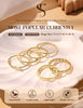 14K Gold Plated Stackable Rings for Women Statement Band Ring Set Size 5-11 - view 3