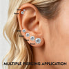 6/12 Pairs Silver Gold Stainless Steel Stud Earrings Set for Women - view 2