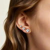 6/12 Pairs Silver Gold Stainless Steel Stud Earrings Set for Women - view 4