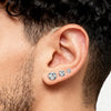 6/12 Pairs Silver Gold Stainless Steel Stud Earrings Set for Women - view 5