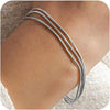Gold Bracelets for Women with 14K Gold Plated Stackable Bracelet Stack Set Adjustable Charm Paperclip Chain Snake Link Layered Jewelry - Bracelets Set /9 Silver