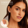 6 Pairs Flat Back Earrings for Women, Stud Earring Set - view 3