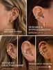 9PCS 14K Gold Plated Ear Cuff Earrings for Women Non Piercing jewelry - view 7