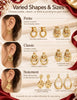 6 Pairs Chunky Gold Plated Knot Earrings for Women - view 7