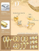 Gold Earrings for Women Flat Back Earrings Earring Stacks - view 3