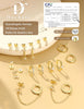 Gold Earrings for Women Flat Back Earrings Earring Stacks - view 5