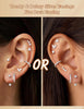 Flat Back Earrings, Dainty Earring Stack - view 2