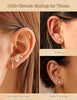 Flat Back Earrings, Dainty Earring Stack - view 4