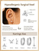 Flat Back Earrings, Dainty Earring Stack - view 5