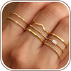 8Pcs Stackable Rings for Women Stainless Steel Rings - main view