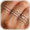 8Pcs Stackable Rings for Women Stainless Steel Rings - Silver Plated 10