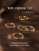 14K Gold Plated Stackable Rings for Women Thin Dainty Ring Set Minimalist Stacking Thumb Rings Statement Pinky Engagement Ring Promise Wedding Bands - view 2
