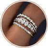 Gold Rings for Women Stackable Wedding Engagement Bands - main view