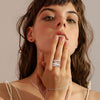 Gold Rings for Women Stackable Wedding Engagement Bands - view 7