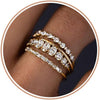 Gold Rings for Women Stackable Wedding Engagement Bands - 01-4Pcs Stacking Rings 6