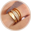 Gold Rings for Women Stackable Wedding Engagement Bands - A-4Pcs Stacking Rings 6
