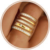 Gold Rings for Women Stackable Wedding Engagement Bands - 03-5Pcs Stacking Rings 7