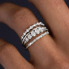 Gold Rings for Women Stackable Wedding Engagement Bands - view 2