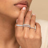 Gold Rings for Women Stackable Wedding Engagement Bands - view 3