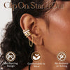 4Pcs Ear Cuffs Non Piercing for Women 14K Gold Plated Adjustable - view 2