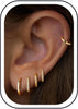 Small Gold Huggie Hoop Earrings for Women - main view