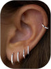 Small Gold Huggie Hoop Earrings for Women - Silver Hoop