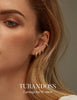 Small Gold Huggie Hoop Earrings for Women - view 2