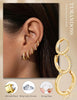 Small Gold Huggie Hoop Earrings for Women - view 3