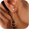 Clip on Earrings for Women Statement Drop Dangle Earrings for Women Jewelry Trendy 14K Gold/Silver Plated Earring Non Pierced Earring Jewelry Gifts - main view