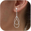 Clip on Earrings for Women Statement Drop Dangle Earrings for Women Jewelry Trendy 14K Gold/Silver Plated Earring Non Pierced Earring Jewelry Gifts - 2GM Water drop-S
