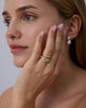 14K Gold Plated Stackable Rings for Women - Dainty Stackable Gold Ring Set of Three with Cubic Zirconia Multi-Bands - Trendy Fashion Jewelry - view 4