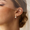Pearl Earrings for Women, Dainty 14k Gold Plated Pearl Drop Earring Gold Bridal Dangle Earring Small Cute Stud Earring Wedding Dangle Earrings for - view 4