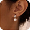 Pearl Earrings for Women, Dainty 14k Gold Plated Pearl Drop Earring Gold Bridal Dangle Earring Small Cute Stud Earring Wedding Dangle Earrings for - Gold-6