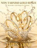 Gold Rings for Women Stackable Chunky Wedding Ring Set - view 4