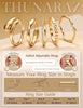 Gold Rings for Women Stackable Chunky Wedding Ring Set - view 5