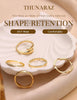 Gold Rings for Women Stackable Chunky Wedding Ring Set - view 7