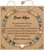 Friendship Bracelets for Women with Turquoise Beads Stretch Stackable Set - C-Dear Mom